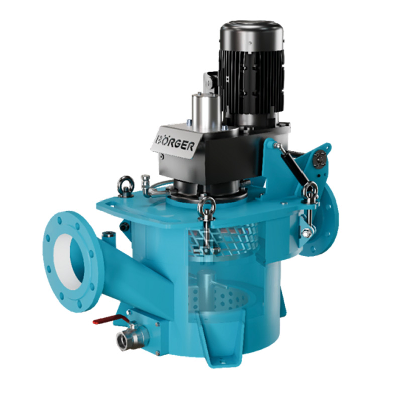 Boerger ORBITGRINDER inline macerator for industrial solids reduction and pump protection
