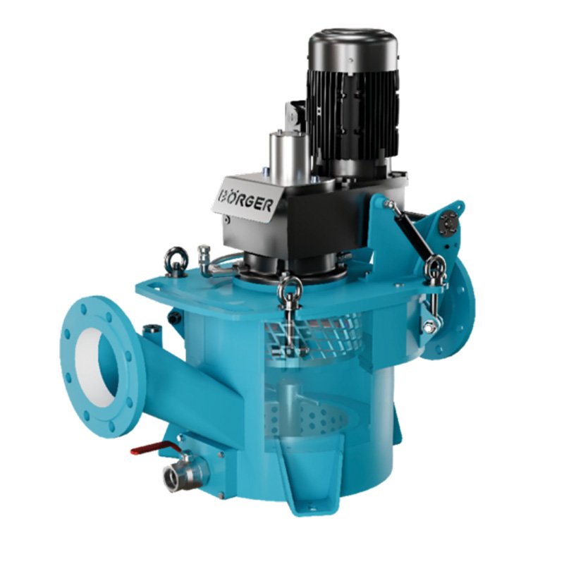 Boerger ORBITGRINDER inline macerator for industrial solids reduction and pump protection